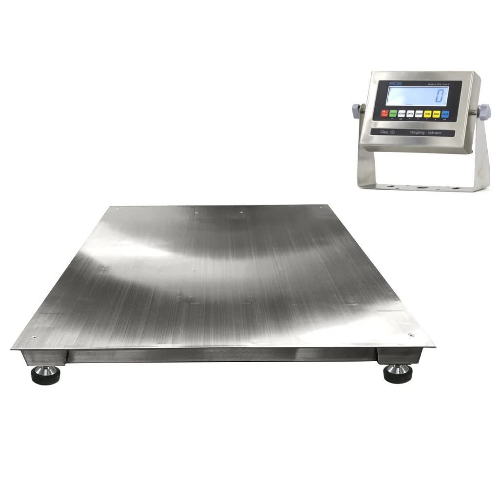 SellEton SL-800-SS-NTEP 48"X48" (4'X4') Washdown Floor Scale | Pallet Scale Stainless Steel | 5000 lbs X 1 Lb