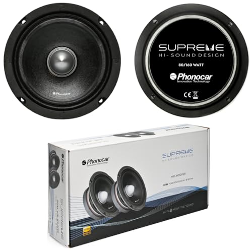 Venduti a coppia; Cono in cellulosa trattata; Sospensione semi-rigida a doppia onda in fibra di cotone; Potenza rms: 80 watt; Potenza max: 160 watt; Impedenza: 3,5 ohm; Sensibilità: 91,5 db; Risposta in frequenza: 150 - 10000 hz; Diametro totale del woofer: 16,7 cm;
