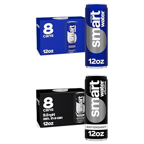 Bundle of Smartwater Original + Alkaline Aluminum Can 12oz 8pk