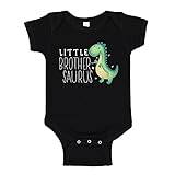 The Shirt Den Little Brothersaurus Dinosaur Baby Bodysuit One Piece 6 mo Black