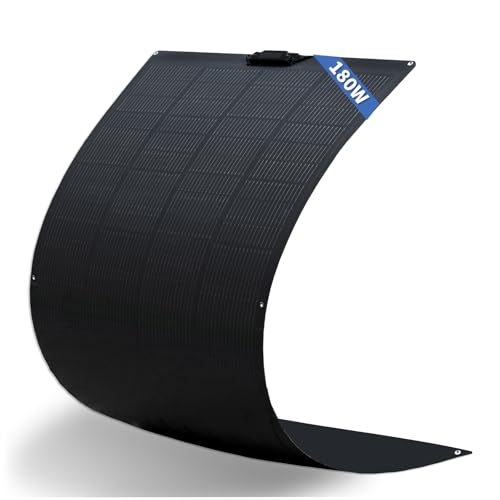 FIREFLY ENERGY Módulos solares monocristalinos flexibles de 180 W para balcones, módulos fotovoltaicos para caravanas, camping, barcos y techos