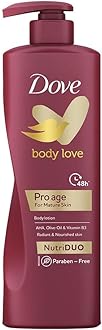 Dove Body Love Pro Age Body Lotion for Mature Skin 48hrs Moisturisation|| Paraben Free|| With Vitamin B3 & Olive Oil|| For Nourished Radiant Skin 400 ml