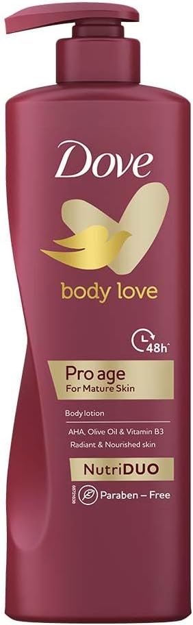 Body Love Pro Age Body Lotion for Mature Skin 48hrs Moisturisation|| Paraben Free|| With Vitamin B3 & Olive Oil|| For Nourished Radiant Skin 400 ml