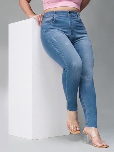 Image of Miss Chase A+ Women's Bootcut High Rise Regular Length Stretchable Denim Jeans