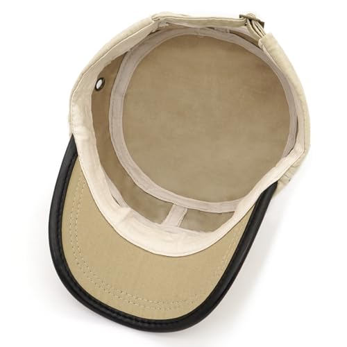Image of Cadet Army Hat 2 Pieces Flat Top Cap Unisex Military Hat for Women Men