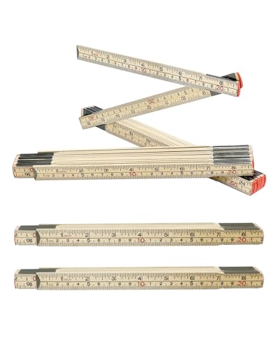 QWORK Folding Wood Rule, 4 Pack, 6FT 6 Inch Foldable Ruler with US and Metric Measurements for Carpenters by QWORK - Image 14