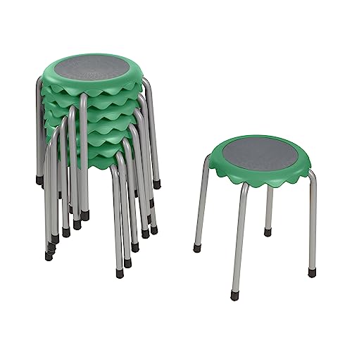 Daisy Stackable Stool Set, Emerald, 8-Piece