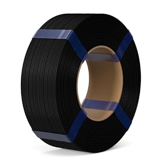 ELEGOO PLA ベーシック リフィルフィラメント 1.75mm ブラック 1KG 3Dプリンター用フィラメント スプール不要 寸法精度 ±0.02mm 再利用可能なスプール補充用3DプリントPLA