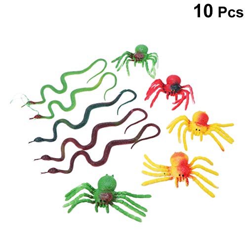 10 peças de acessórios assustadores para Halloween, simulação, macio, descompressão, brinquedo de bo