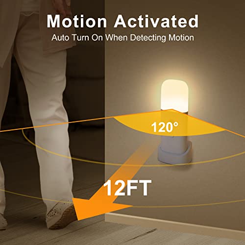 Creweel Motion Sensor Night Light Indoor, 2000Mah Battery Operated Lights, Cordless Table Lamps For Kids, 5 Stages Dimmable Led Nursery Night Lights For Bedroom, Bathroom, Hallway (2Pack) #TOP7