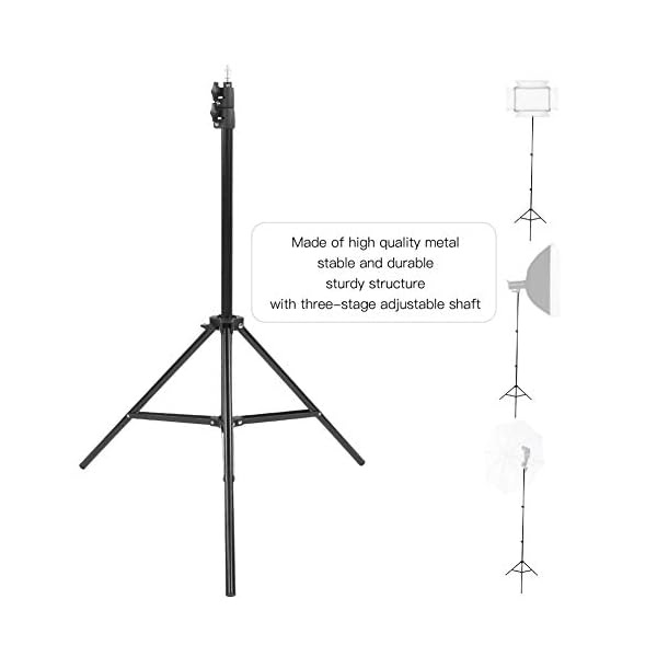 Stativ aus Aluminiumlegierung, faltbares Stativstativ 0,7-2,1 m Höhenverstellbar mit 1/4 Schraube für Kamera, Handy… – Bild 5