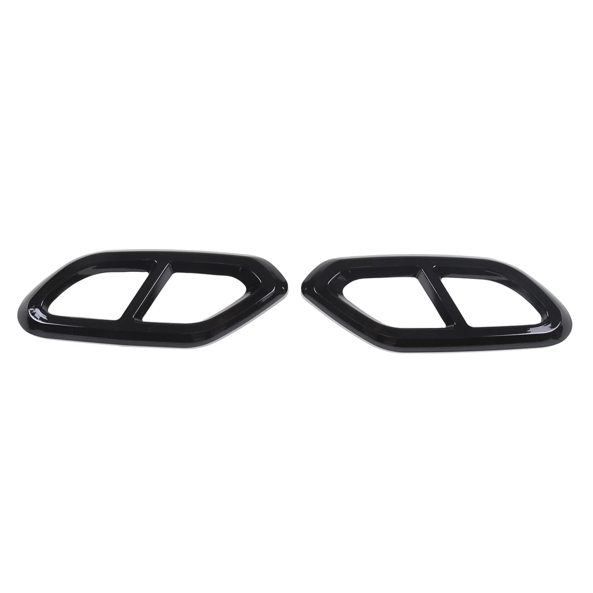 Auto Auslass Endrohrrahmen Schalldämpfer Auspuffrohrabdeckung für Mercedes Benz GLC Klasse X254 2023-2024 Außenzubehör Auspuff Schalldämpfer Endrohr Blende Abdeckung 2pcs (Schwarz)