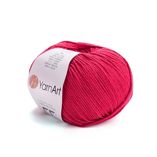 Image of YarnArt Genius Soft Cotton Acrylic Blend Yarn - Amigurumi, Crochet and Knitting -%55 Cotton-45% Acrylic, Craft Yarn for Kids and Adults Garments, Baby Items and Accessories, 174 yds / 50 g