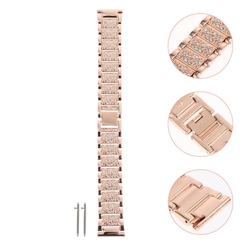 Correa para reloj de acero inoxidable con brillo rosa miniatura 5