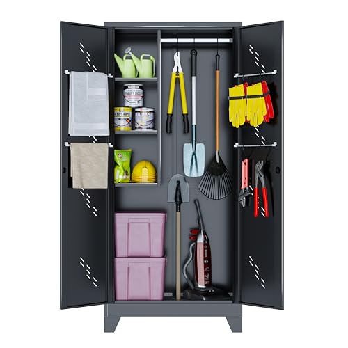 75 Heavy-Duty Metal Storage Cabinet with Lock