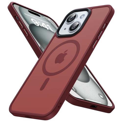 Coque magnétique pour iPhone 15 anti-chute et sans traces