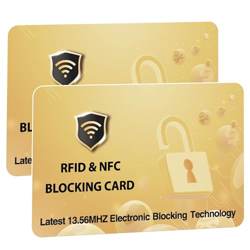 RFID Protected Cards, Golden 10 Pack: Entire Wallet Purse Shield For Men & Women, NFC Contactless Bank Debit Credit Card Protector ID ATM Guard (2)