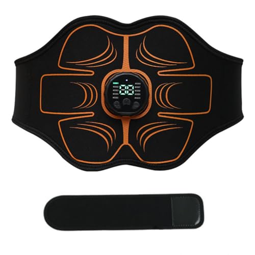 PAGJHRFJG Estimulador Muscular ABS con Vibración, Entrenador Abdominal EMS, Equipo de Electroestimulación para Gimnasio en Casa, Masajeador de Fitness con USB