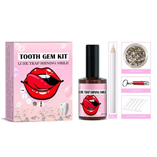 DIY Tooth Gem Kit, Teeth Gems Kit with Glue and Light, 20 Pieces Crystals Teeth Jewelry Starter kit, Tooth Jewelry Gems Kit, Teeth Diamonds Jewel Kit