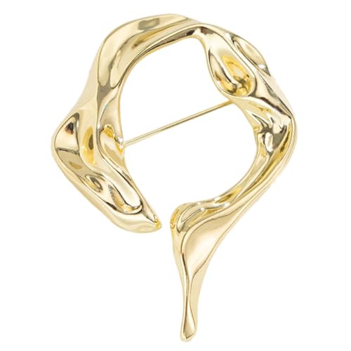 SUMMITDRAGON Leichte Gold Oder Weiß K Legierung Brosche Mit Trendigem Ausschnittsdesign Revers Pin Schmuck Für Modelauffrauen