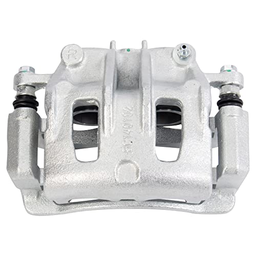 Image of TRQ Front Brake Caliper Set Zinc Coated Brackets Hardware Compatible with 2007-2009 2007-2016 Hyundai Santa Fe