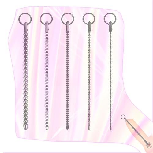 Entraîneur à perles en acier inoxydable flexible, tige allongée, surface lisse et arrondie (FRD66) (5-piece Set)