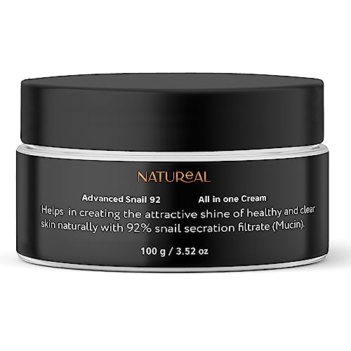 Natureal Advanced Snail 92% Mucin All in one Cream, Daily Face Moisturizer for Sensitive Skin, Dry Skin, Acne-prone