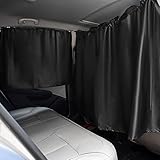 Car Divider Curtains,DoubleSided Black Set of 3 Automotive Sun Protection Curtains Blackout SUV Sunshade Car Camping Window Covers Car Screen Covers Car Curtains Side for Windows Travel Nap Sleeping