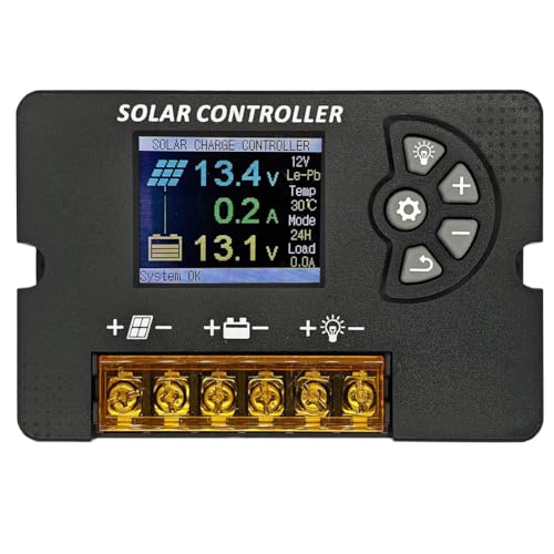 Régulateur solaire PWM 12V 24V 30A pour batterie camping-car et site isolé