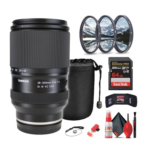 Tamron (�^������) 28-300mm f/4-7.1 Di III VC VXD �����Y Sony E(A074)�p �o���h�����e:64GB�������[�J�[�h�A�J�[�h���[�_�[�A�J�[�h�E�H���b�g�A�t�B���^�[�L�b�g�A�����Y�|�[�`�A�N���[�j���O�L�b�g�A�����Y
