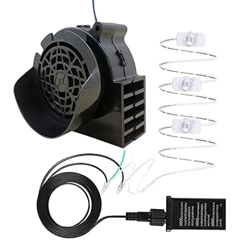 RANRAO Inflatable Air Blower Replacement, 12V 0.5A Fan Blower Motor with 3 LEDs Lig, for Garden Yard Inflatable Decor Picnic Camping Heating Cover