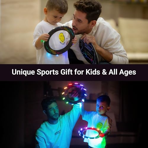TOSY Flying Ring – 12 einfarbige LEDs, superhell, Lost-Mode, Auto-Aufleuchten, Weihnachtsgeschenk, sicher, wasserdicht, Spielzeug für Pool/Strand/Camping (Grün)