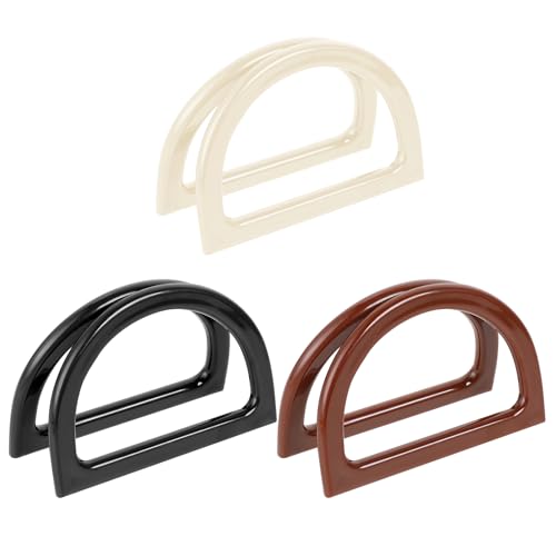 Xthrotsenk 6pcs D Shape Purse Handles for Bag Making Crochet