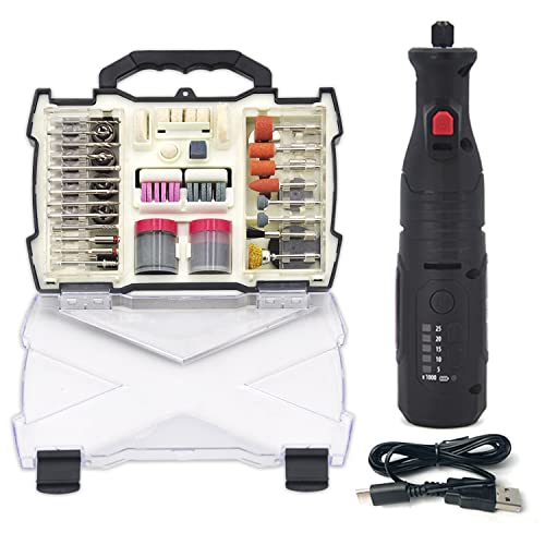 Werktough Cordless Rotary Tool With Deluxe 99Pcs Accessories Mini Grinder With 2.0A 8V Battery 5 Speed 4 Front Led Light High Speed Low Vibration #TOP26