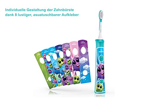 Philips Sonicare For Kids Elektrische Zahnbürste HX6322/04, mit Schalltechnologie, für Kinder, inkl. Aufsteckbürsten ab 7 Jahren – Bild 5