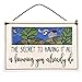 The Secret to Having it All Quote Ceramic Wall Plaque, 7.25-Inches, American Handmade
