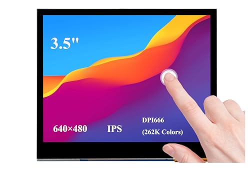 UeeKKoo 3.5�C���` DPI LCD Raspberry Pi 5/4B/3B+/3B/2B/Zero/Zero W/WH/Zero 2W�Ή� �Ód�e�ʎ��^�b�`�X�N���[���A640x480�𑜓xIPS LCD�A�����K���X�J�o�[�A��d��