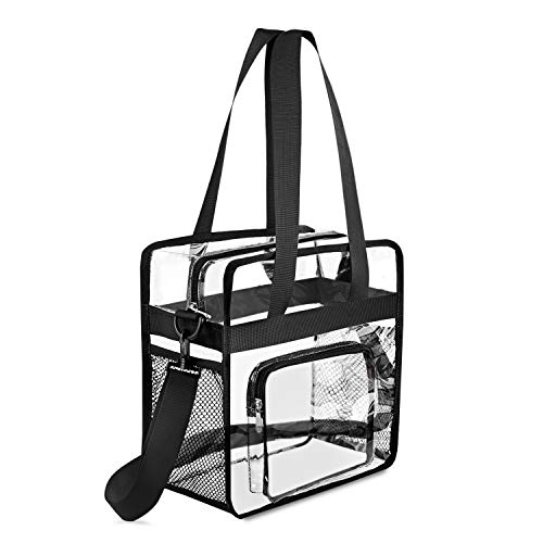 Gonex Clear Tote Bag, NFL Stadium Approved Transparent PVC Crossbody Shoulder Bag