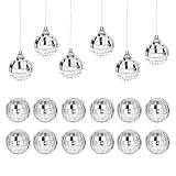 12 Stück Mini Discokugel,Deko Disco Ball Ohrringe,Spiegel Klein Discokugeln,Kugel Spiegelkugel AnhäNger,Kinder Kleine Kugeln,Party SchlüsselanhäNger AufhäNgen AufhäNger(2cm)