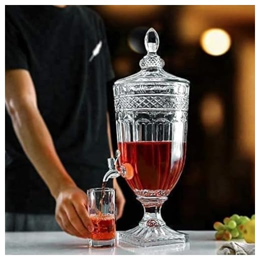 EVATTA Glass Water Dispenser with tap Beer Dispenser Storage Mason Jar Beverage Dispenser Glass Pitcher with tap Pitcher for Detox Water Glass dispenser with tap Juice Dispenser 2 Litre - 1 Piece