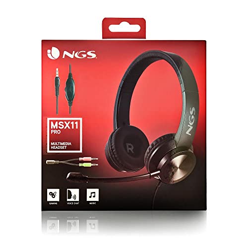 NGS MSX 10 PRO Cuffie On-Ear con Microfono Flessibile Nero - 6