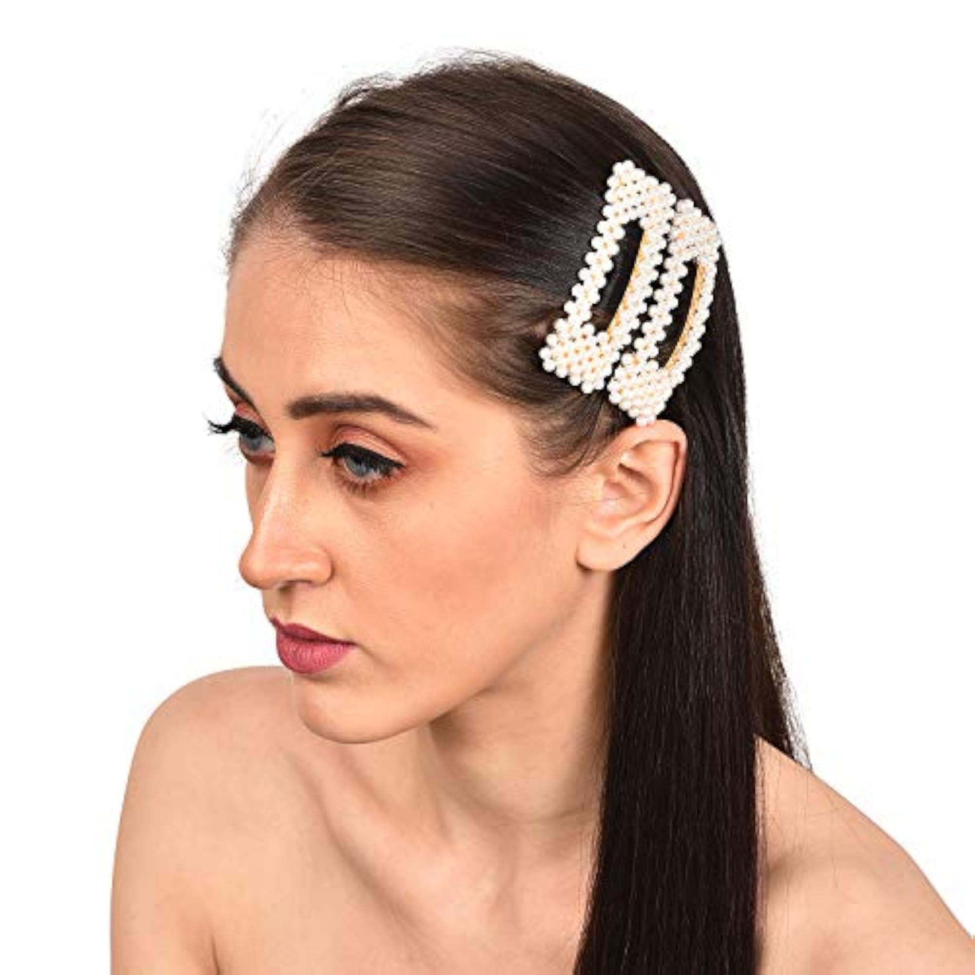 Women's Pearl Clip Pin, Elegant Hair Accessory