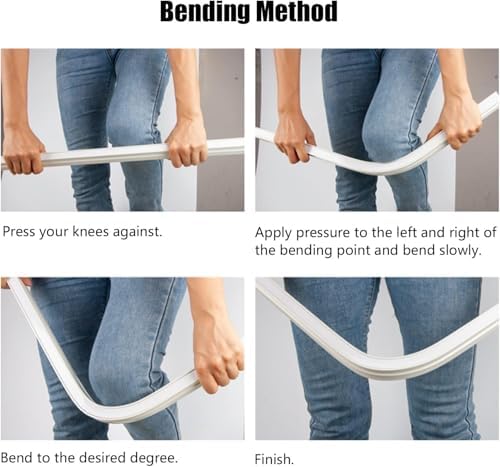 Heavy Duty Bendable Ceiling Curtain Track - Flexible White Rail System for Privacy Room Divider, Ideal for Hospitals, RVs, Bunk Beds & Showers - Easy Wall Mount