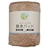 ドリームスポット 敷きパッド ファミリーサイズ4人用 リバーシブル あったか フランネル オールシーズン べージュ 240×205cm