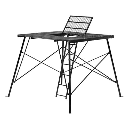 Muddy Ground Blind Platform, 65' L x 65' W Steel Outdoor Hunting Trap Door for Deer, Antelope and...
