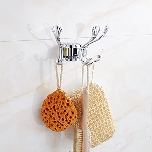 Ganchos para abrigos, perchas de pared, ganchos multiusos Ganchos de pared plegables, resistentes, con tornillos en el baño, ganchos para abrigos, giratorios, de metal moderno, montado en la pared, p