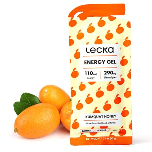 Lecka Energy Gel, 12 Gels | for Endurance Exercise, Made