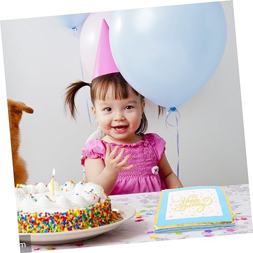 Abaodam 16 Peças Decoração De Mesa De Festa Guardanapos De Coquetel De Aniversário Guardanapos De Pa