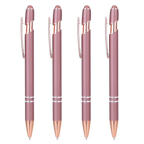4 PCS Rose Gold Sparkly Ballpoint Pens - Glitter Pens for Wedding Guest Book Signatures Office School Supplies
