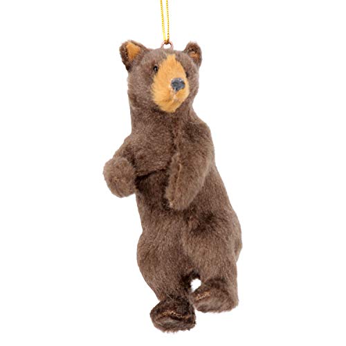Gisela Graham Safari Animals Faux Fur Decoration Various Animals (10 cm Bear)